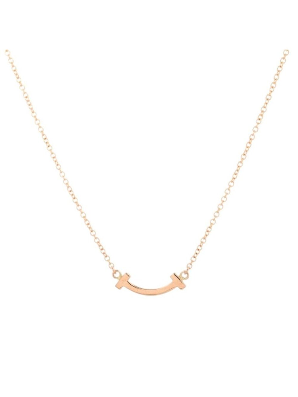 Tiffany & Co Necklace T Smile Pendant Mini